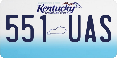 KY license plate 551UAS