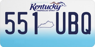 KY license plate 551UBQ
