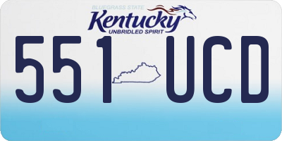 KY license plate 551UCD
