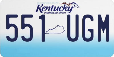 KY license plate 551UGM
