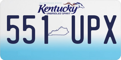 KY license plate 551UPX