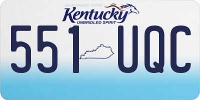 KY license plate 551UQC