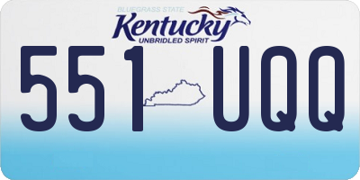 KY license plate 551UQQ