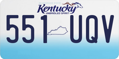 KY license plate 551UQV
