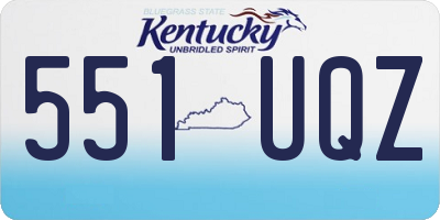 KY license plate 551UQZ