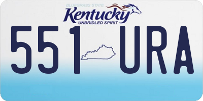 KY license plate 551URA