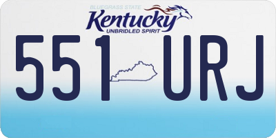 KY license plate 551URJ