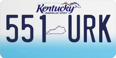 KY license plate 551URK