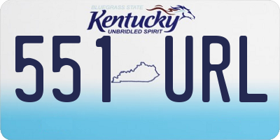 KY license plate 551URL