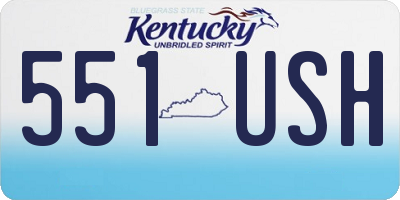 KY license plate 551USH