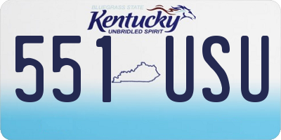 KY license plate 551USU