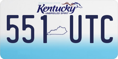 KY license plate 551UTC