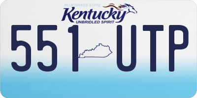 KY license plate 551UTP