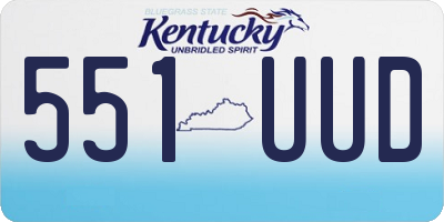KY license plate 551UUD