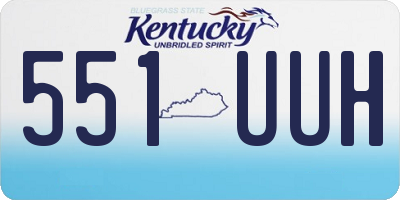 KY license plate 551UUH