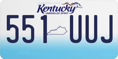 KY license plate 551UUJ