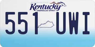 KY license plate 551UWI