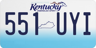 KY license plate 551UYI