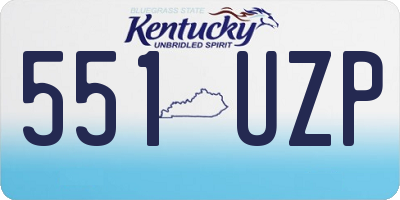 KY license plate 551UZP