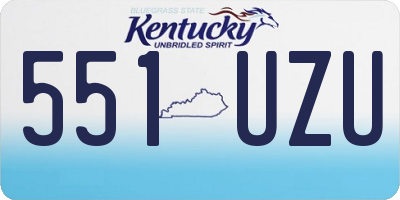KY license plate 551UZU