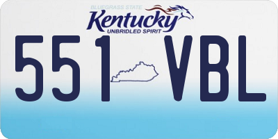 KY license plate 551VBL