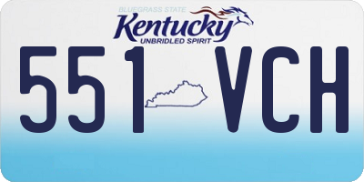 KY license plate 551VCH