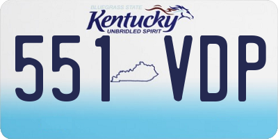 KY license plate 551VDP