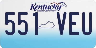 KY license plate 551VEU