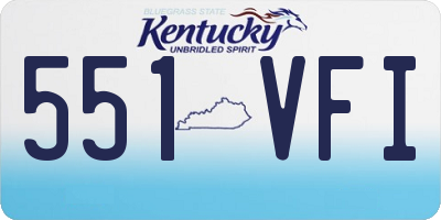 KY license plate 551VFI