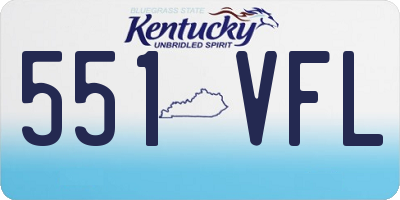 KY license plate 551VFL