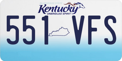 KY license plate 551VFS