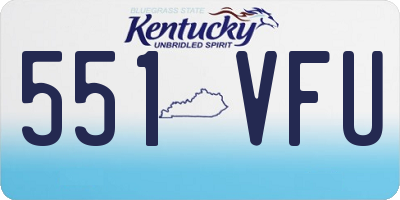 KY license plate 551VFU