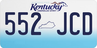 KY license plate 552JCD