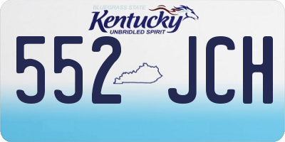 KY license plate 552JCH