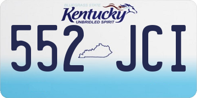 KY license plate 552JCI