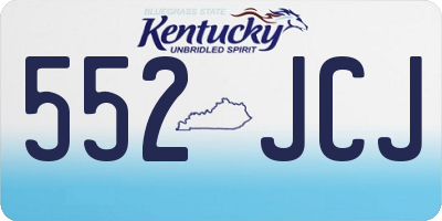 KY license plate 552JCJ