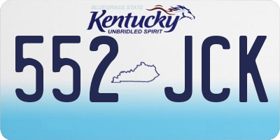 KY license plate 552JCK