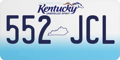 KY license plate 552JCL