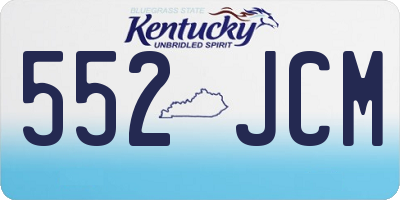 KY license plate 552JCM