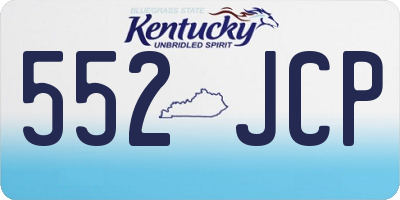 KY license plate 552JCP