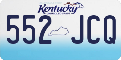 KY license plate 552JCQ