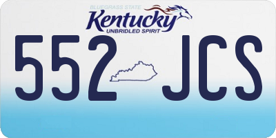 KY license plate 552JCS