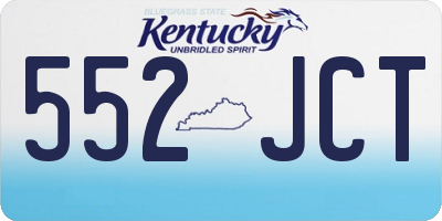 KY license plate 552JCT