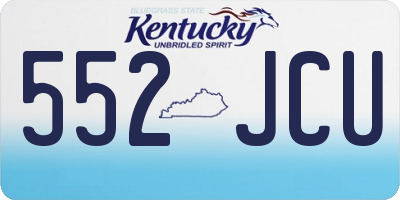 KY license plate 552JCU