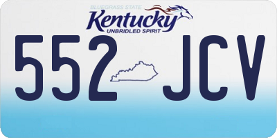 KY license plate 552JCV