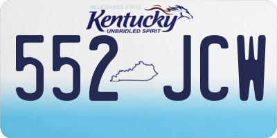 KY license plate 552JCW
