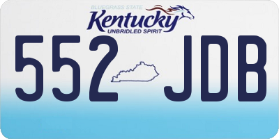 KY license plate 552JDB