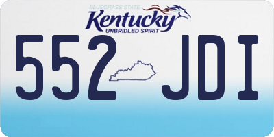 KY license plate 552JDI