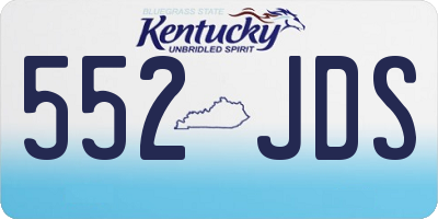 KY license plate 552JDS