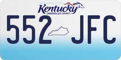 KY license plate 552JFC